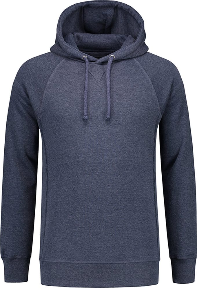 Lemon & Soda heavy sweater met capuchon voor heren donkerblauw gemêleerd maat S