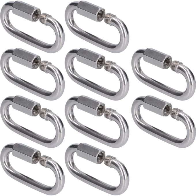 10 stuks Snelkoppeling Sterk Duurzaam Eenvoudig te Installeren Klein Formaat Kettingconnector M3.5 gray