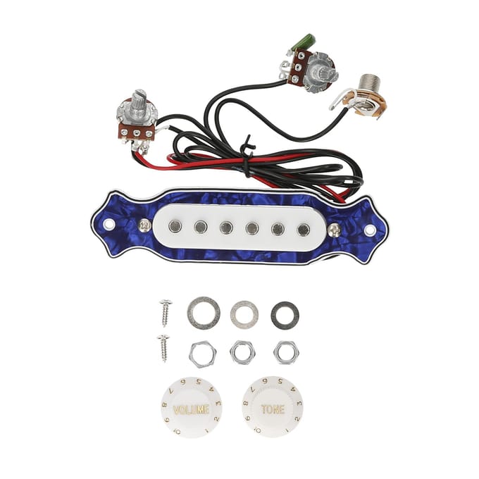 Pickup voor elektrische gitaar, kant-en-klare gitaarpickupset met 6,35 mm jack volumetoonaanpassing veelkleurig