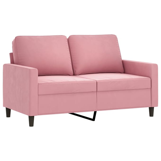 vidaXL - 3-delige - Loungeset - met - kussens - fluweel - roze