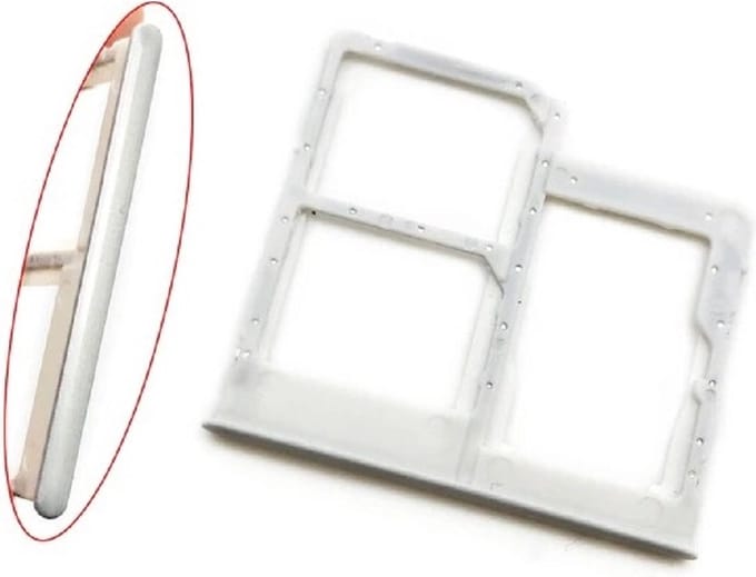 Voor Samsung Galaxy A31 Sim/SD Kaarthouder Wit