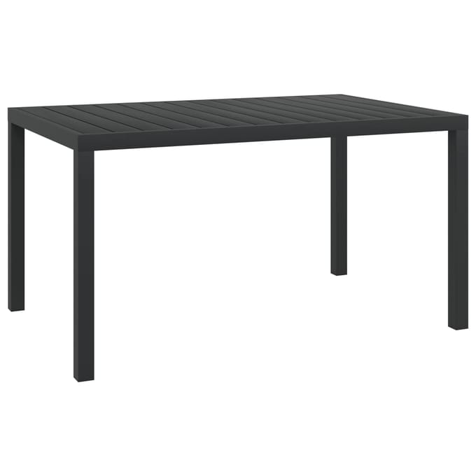 vidaXL - Tuintafel - 150x90x74 - cm - aluminium - en - HKC - zwart