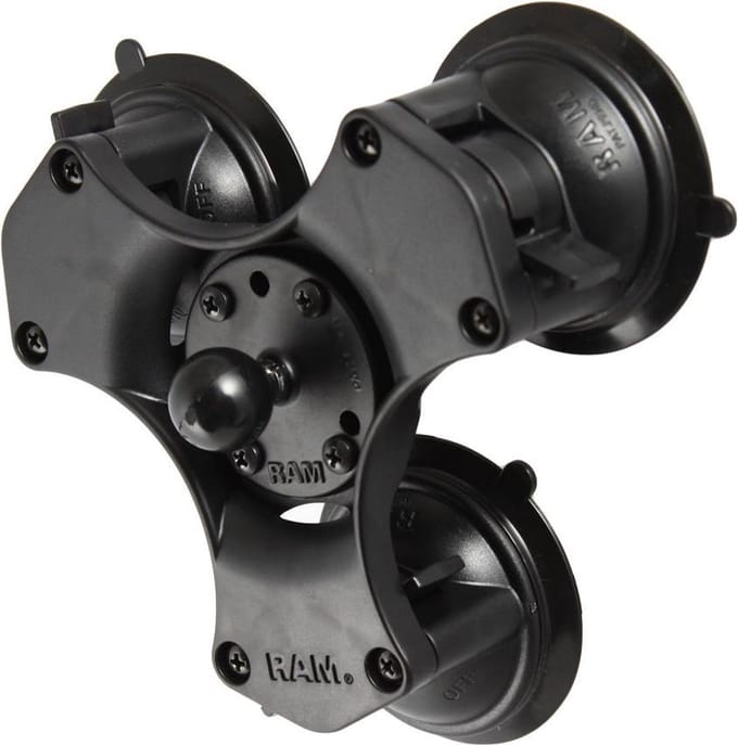 RAM Mount Triple Zuignapbasis met B-Kogel (25 mm) - RAP-B-365-224-1U