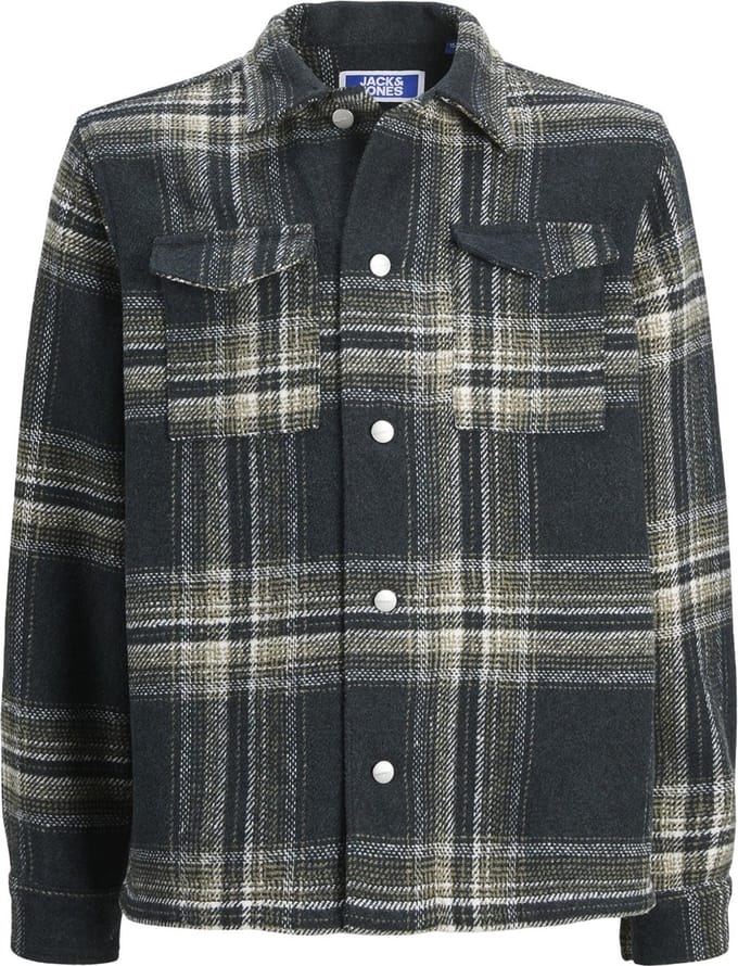 JACK & JONES JORVESTERBRO CHECK OVERSHIRT LS JNR Jongens Overhemd - Maat 176