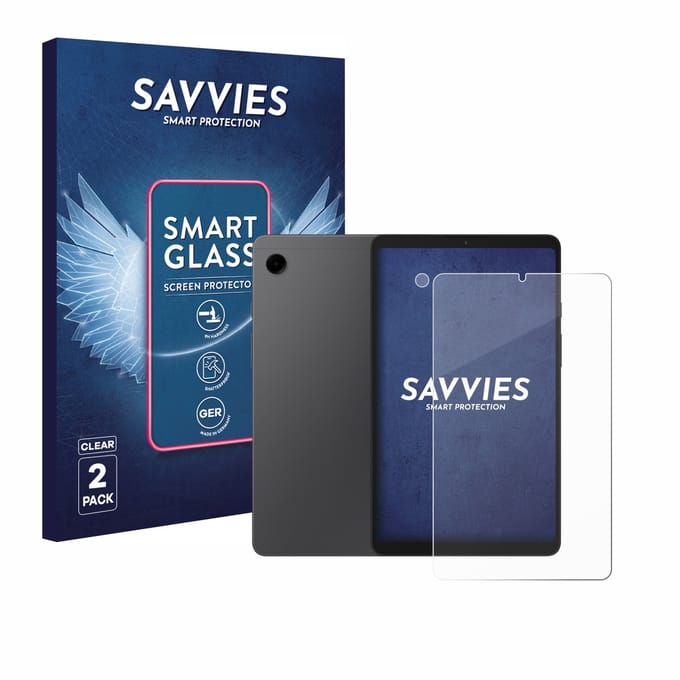 2 Stuks Savvies Screenprotector - geschikt voor Samsung Galaxy Tab A9 (Voor+Camera) - beschermfolie glas transparant