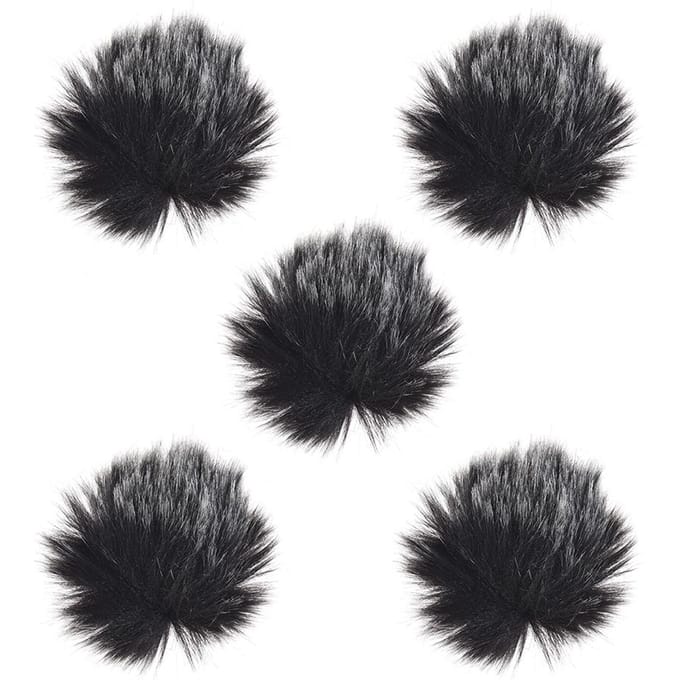 Furry Outdoor Microfoon Windscherm Muff Mini Lapel Lavalier Microfoon Windscherm 5 pcs