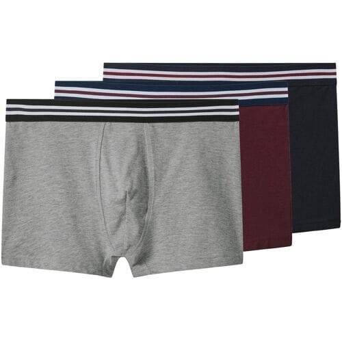 ESMARA MEN Set van 3 heren boxers (Donkerblauw/grijs/bordeaux, L)