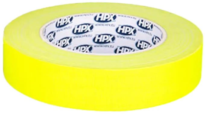 HPX Gaffer Tape 25mm x 25m Fluor Geel