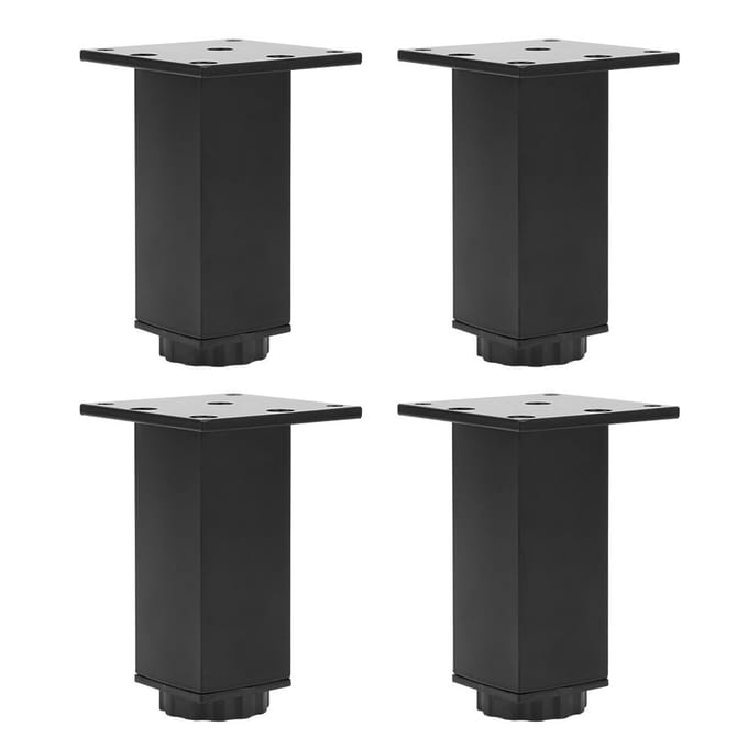 Lot de 4 pieds réglables en alliage d'aluminium pour canapé-lit, pieds de support pour meubles de placard