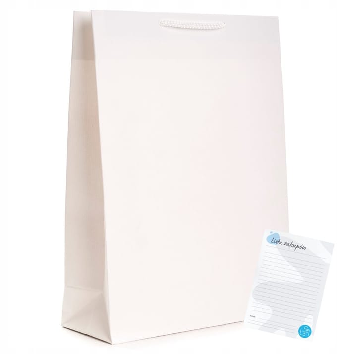 50x Luxe Papieren Cadeauzakjes Wit A4 24x9x32cm - Eco Vriendelijk