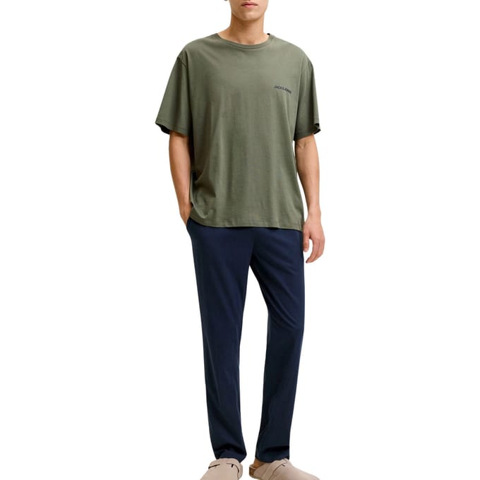 Jack & Jones Heren pyjamaset jaceverest groen/blauw