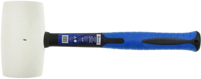 GEKO Witte rubberen hamer - schokabsorberend - antislip - 900g - 355 mm