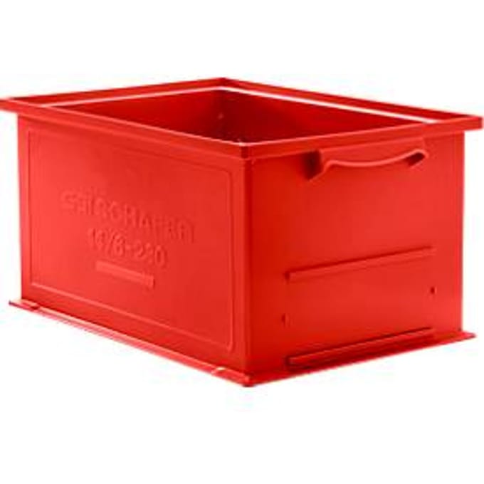 Stapelbak serie 14/6-230 - van polypropeen - met handgreep - 26L - rood