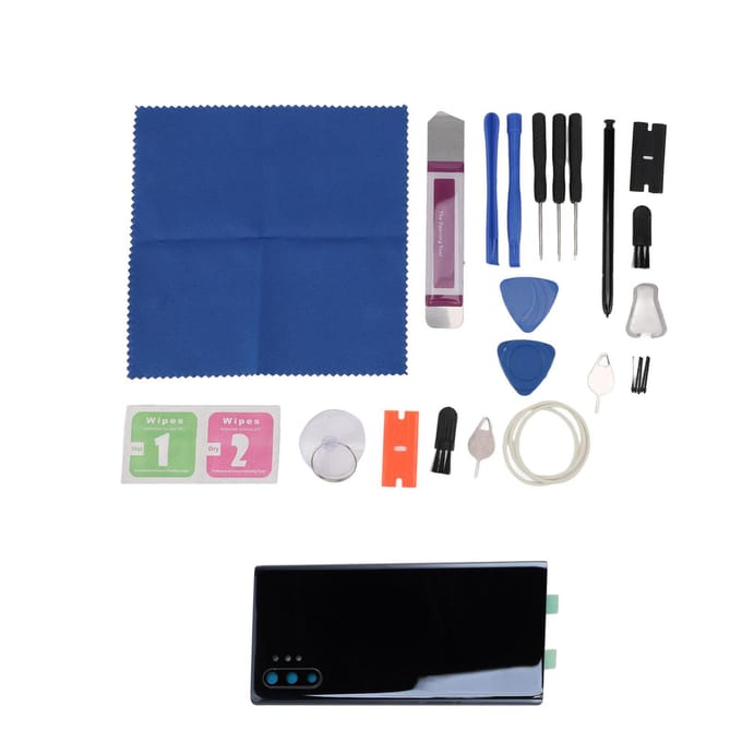 Cache Arrière de Téléphone Boîtier Porte avec Stylet Remplacement pour Galaxy Note 10+ Plus Noir noir