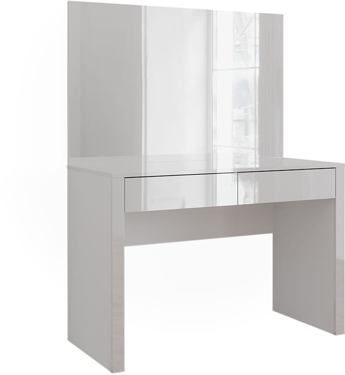 Vicco Annabelle Kaptafel – 110 cm met spiegel Wit hoogglans/wit