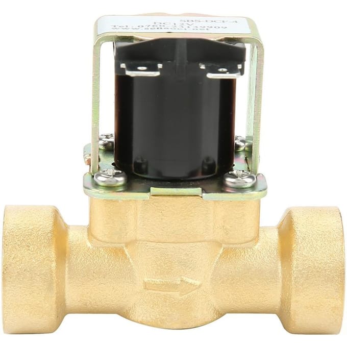 DC 12V Laiton DN15 G1 2 Fermé Normalement Corps Cuivre Vanne d'Eau Électrovanne Solénoïde Électrique