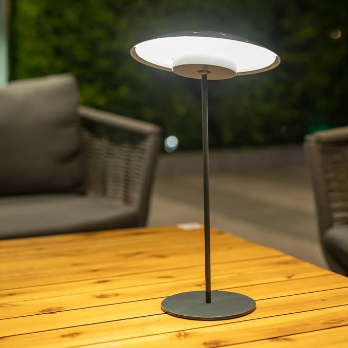 Newgarden Sardinia LED oplaadbare lamp IP44 antraciet 40