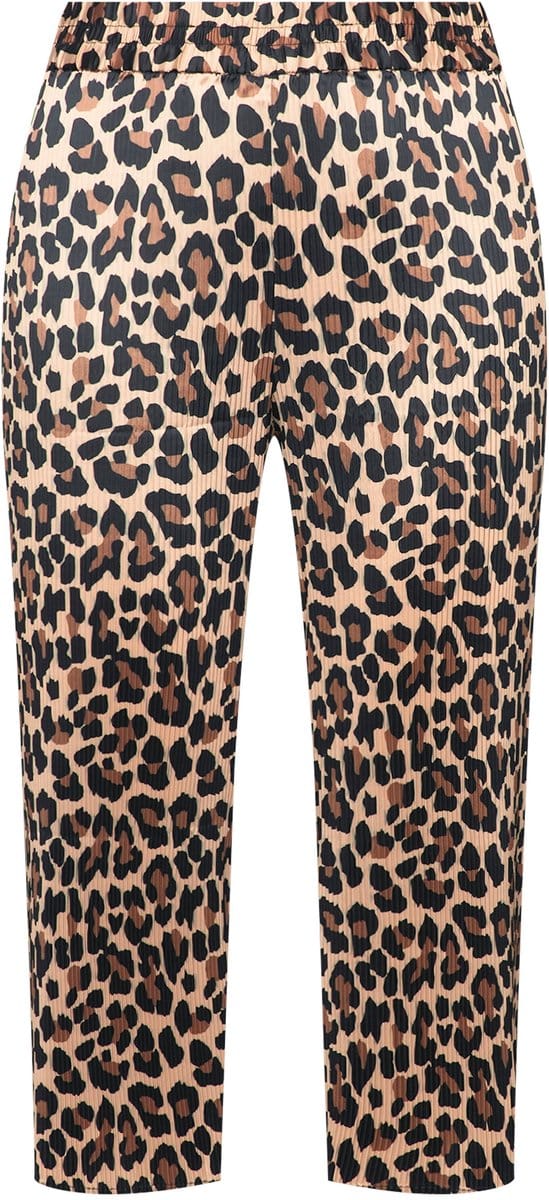 MIAMODA - Dames - Culotte wijde pijpen plooitjes elastische tailleband - Vanille - Maat 50