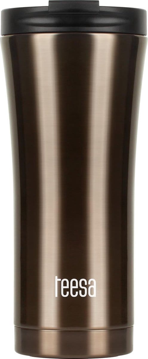 Teesa TSA0008 - Roestvrijstalen thermobeker, 500 ml, bruin