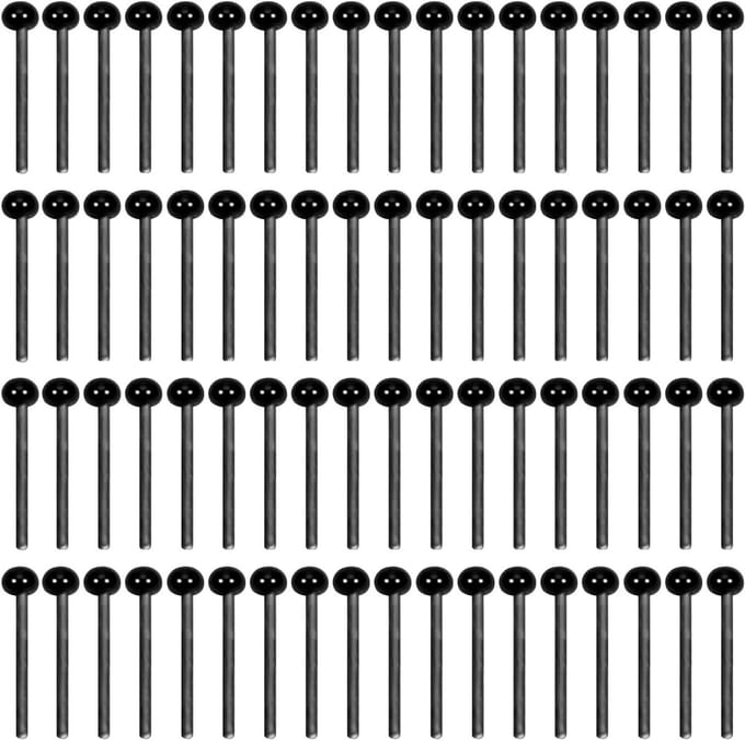 300 Stuks Mini Glazen Ogen Kits, Zwarte Glazen Popogen van 2 mm, Creatieve Ogen voor Poppen en Puppets