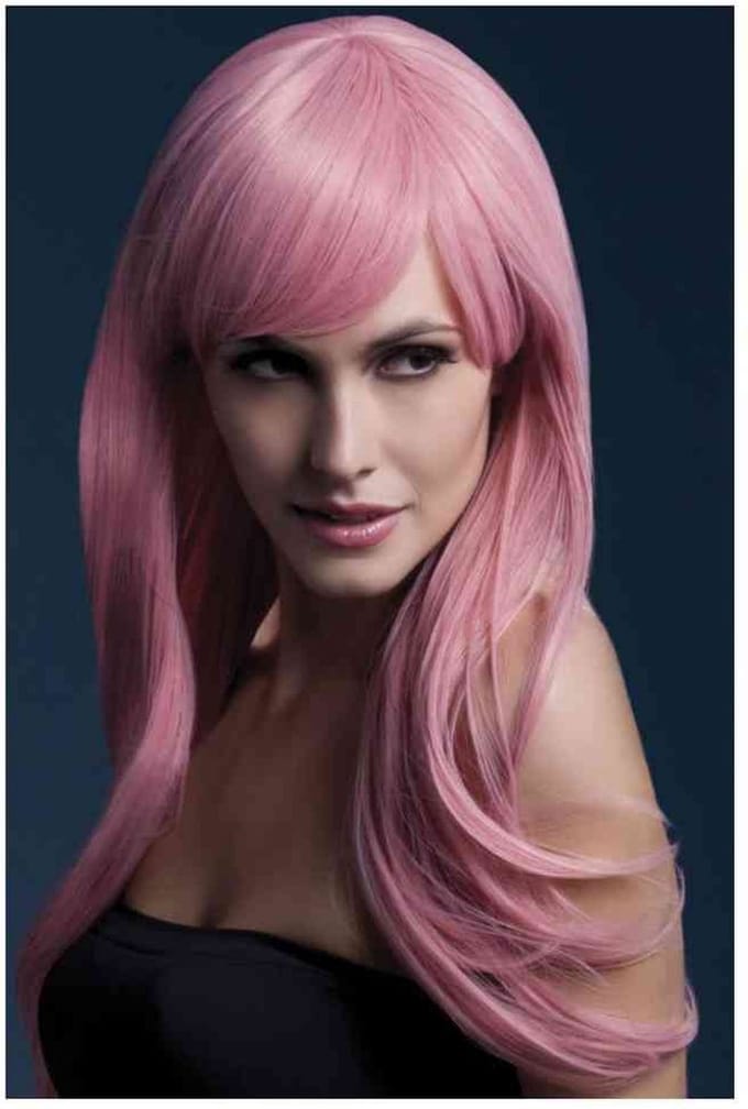 Fever Lange Pruik Fever - Roze