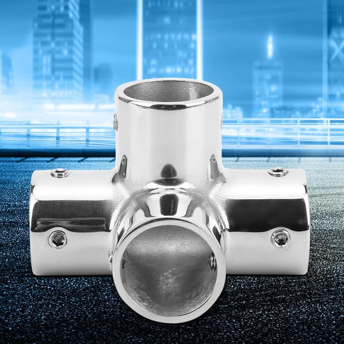 25mm Handreling Fitting 316 roestvrij staal 4-weg Ronde Basis Hardware Accessoires