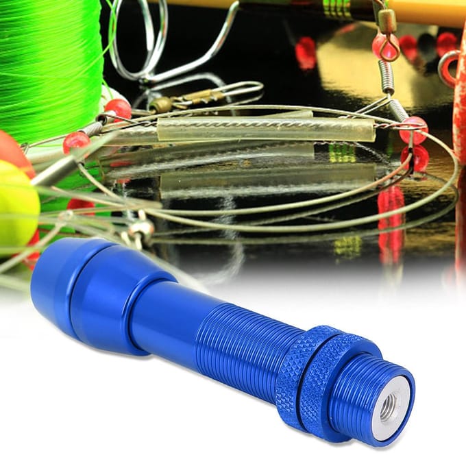 Ensemble Siège Moulinet Canne à Pêche Métal Robuste Pêcheur Remplacement Accessoire DIY Bleu blue