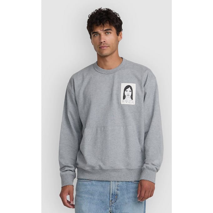 RVCA Sleepy Girl Pocket Crew Sweater grijs