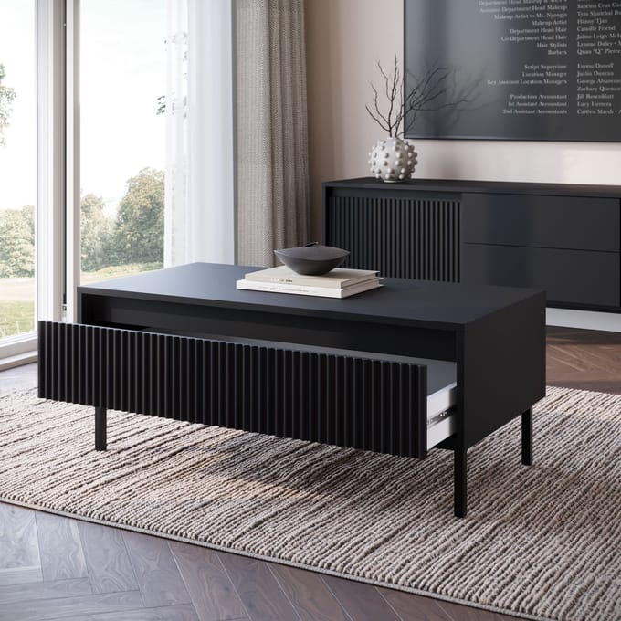 Meubella - Salontafel Orvana - Zwart - 100 cm