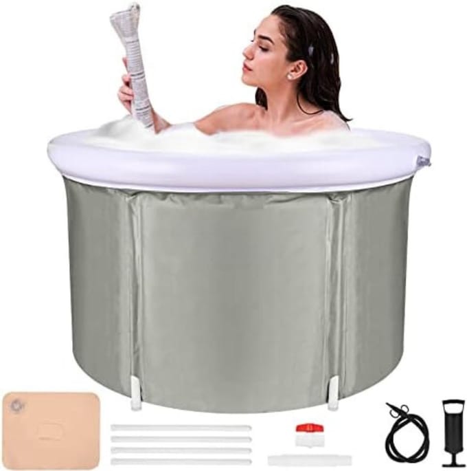 Ijsbad - Zitbad - Ice Bath - 300 Liter - Dompelbad - Grijs