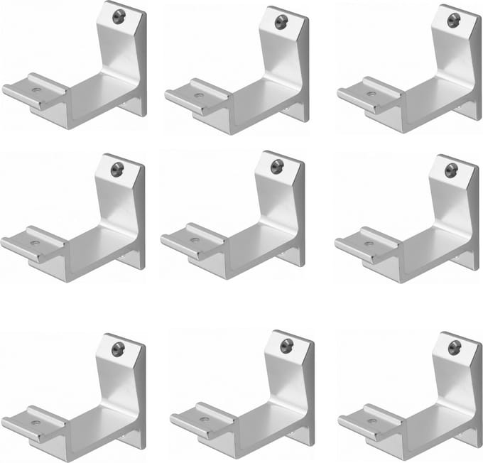Hermeta leuninghouder - 3540-01 - Aluminium - Opschroef - Vlak zadel - 9 stuks