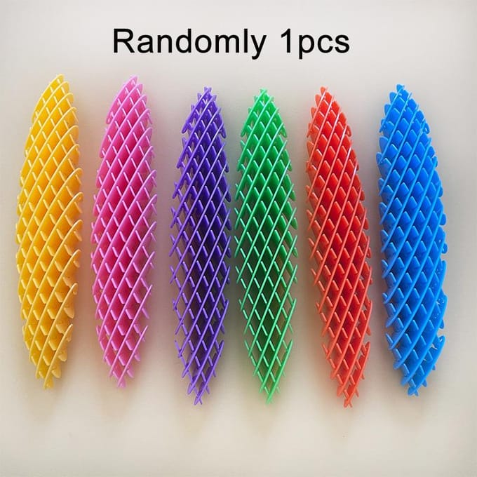Fidget Worm Speelgoed Uitrekbaar Elastisch Net Stressverlichting Speelgoed ideaal voor Kinderen&Volwassenen 3D Telescopisch Decompressie Sensorisch Speelgoed Feest Cadeaus red