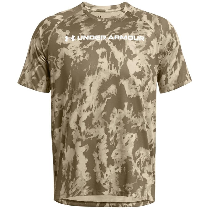Under Armour Heren Camo Technisch Normaal T-Shirt (Kaki Groen)