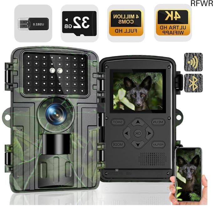 Wildcamera met Nachtzicht - Buitencamera - Waterdicht - Full HD - Observatiecamera