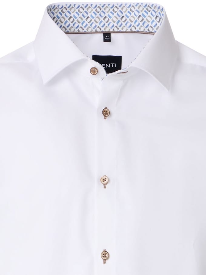 Venti Heren Overhemd Wit Modern Fit Katoen 154409500-000 Wit - 3XL