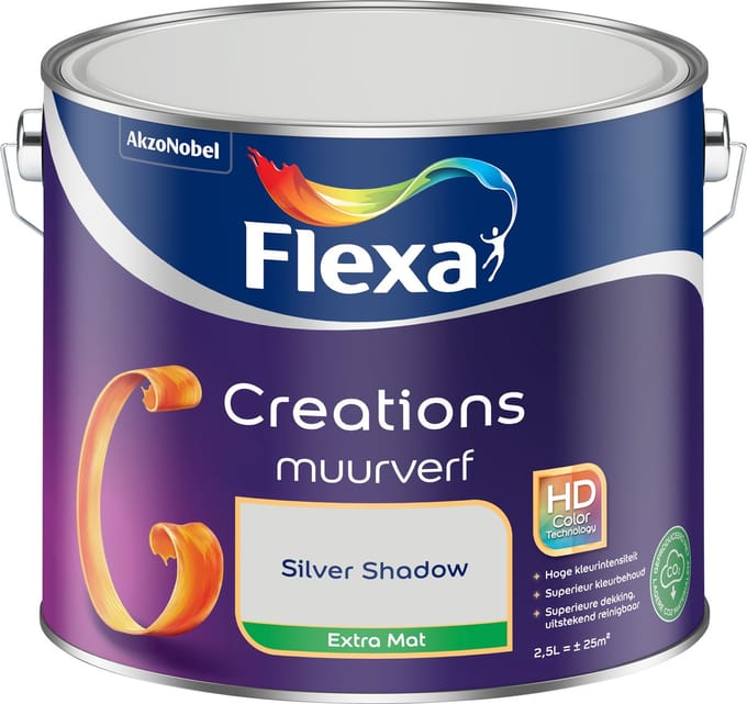 Flexa - Creations Muurverf Extra Mat - Silver Shadow - 2,5 L