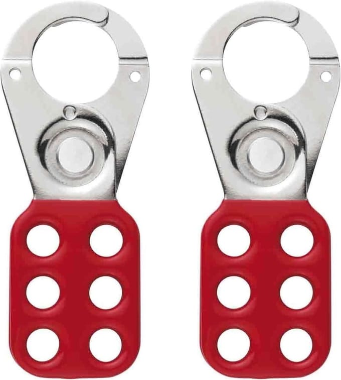 Veiligheidshaspeset voor lockout-tagout procedures - 25 mm openingsafstand - rood