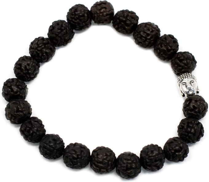 Rudraksha Buddah Bangle Mala - Donker