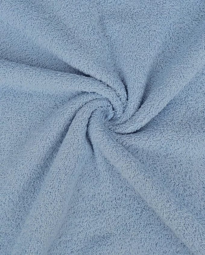 Badstof Katoen Uni – Jeans Blauw – 350 g/m² – 94% Katoen / 6% Polyester – 150 cm Breed – Per Meter