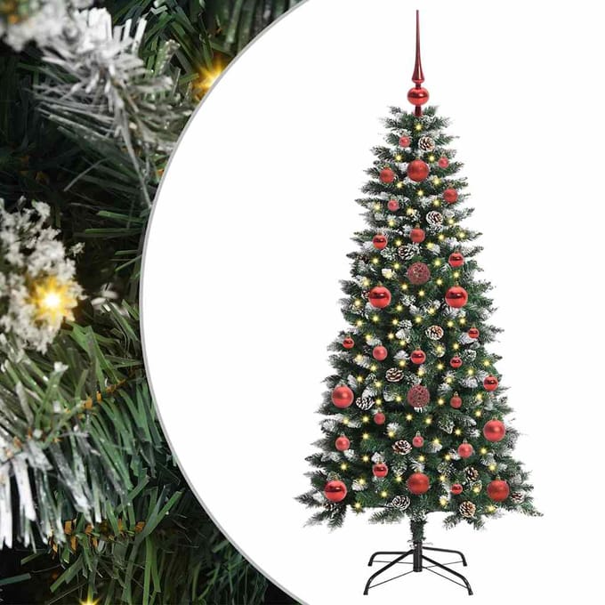 vidaXL - Kunstkerstboom - Groen - 120 - cm - PVC - en - Plastic - en - Staal