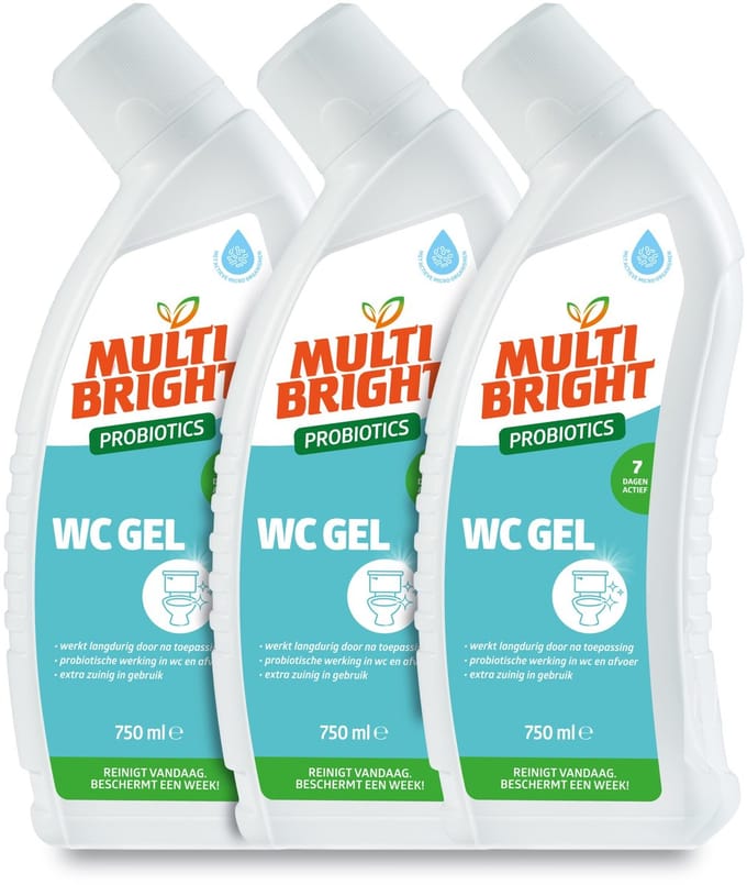 Multibright probiotische WC Triple Pack Reiniger Set 3 - Triple Pack voordeelset - 3 stuks