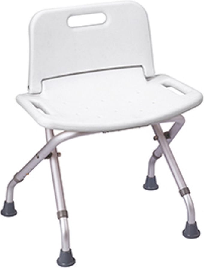 MSV Badkamer Douche stoel - Zittend douchen - 45 x 31 x 66 cm - Inklapbaar/instelbaar