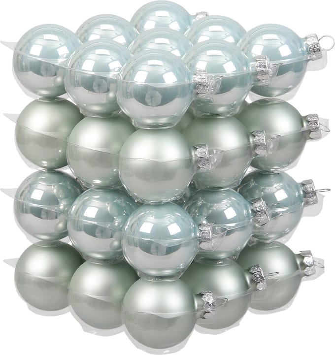 Othmar Decorations Kleine kerstballen - 36x st - mintgroen - D4 cm - glas - kerstversiering