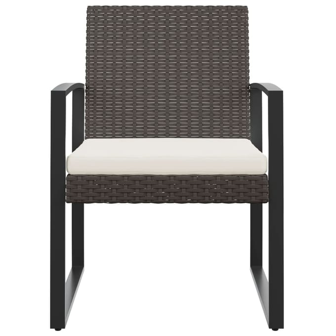 vidaXL - Tuinstoelen - 2 - st - polypropeen - rattan - zwart