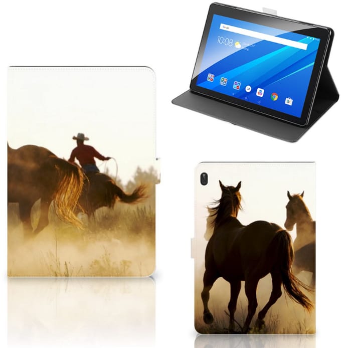 Lenovo Tab E10 Flip Case Design Cowboy