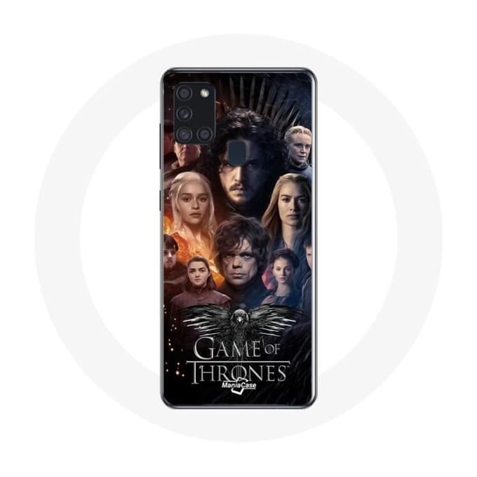 Coque pour Samsung Galaxy A21S Game of Thrones Saison 8 Le Trône de Fer L'affiche de L'équipage Logo