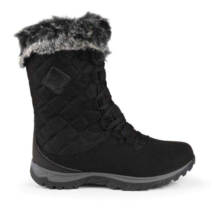 Regatta Great Outdoors Dames/Dames Newley Thermo Laarzen met imitatiebont (Zwart/Brielgrijs)