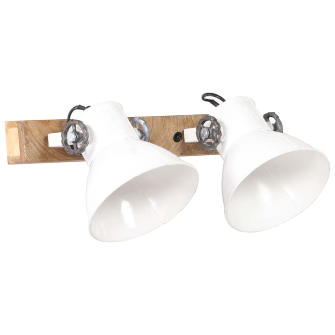 vidaXL Wandlamp industrieel E27 45x25 cm wit