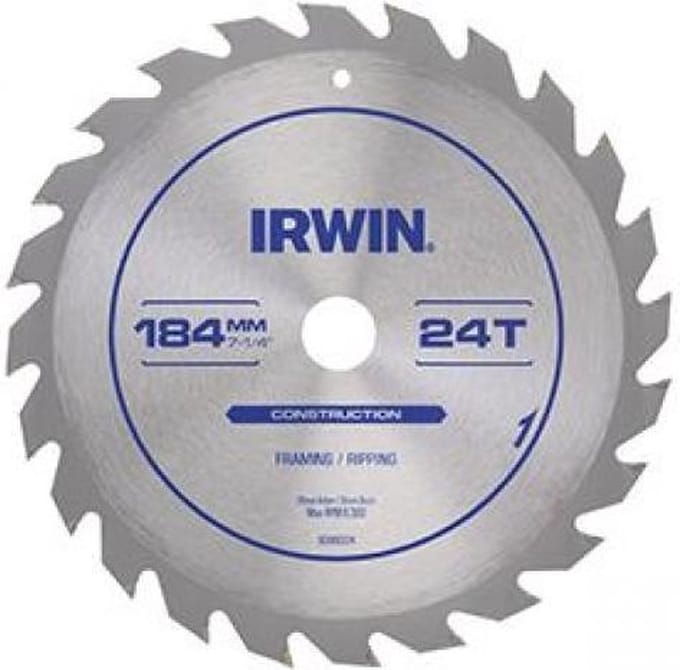 IRWIN Serie - Zaagblad Hout - 180mm - 24 Tanden - Wolframcarbide