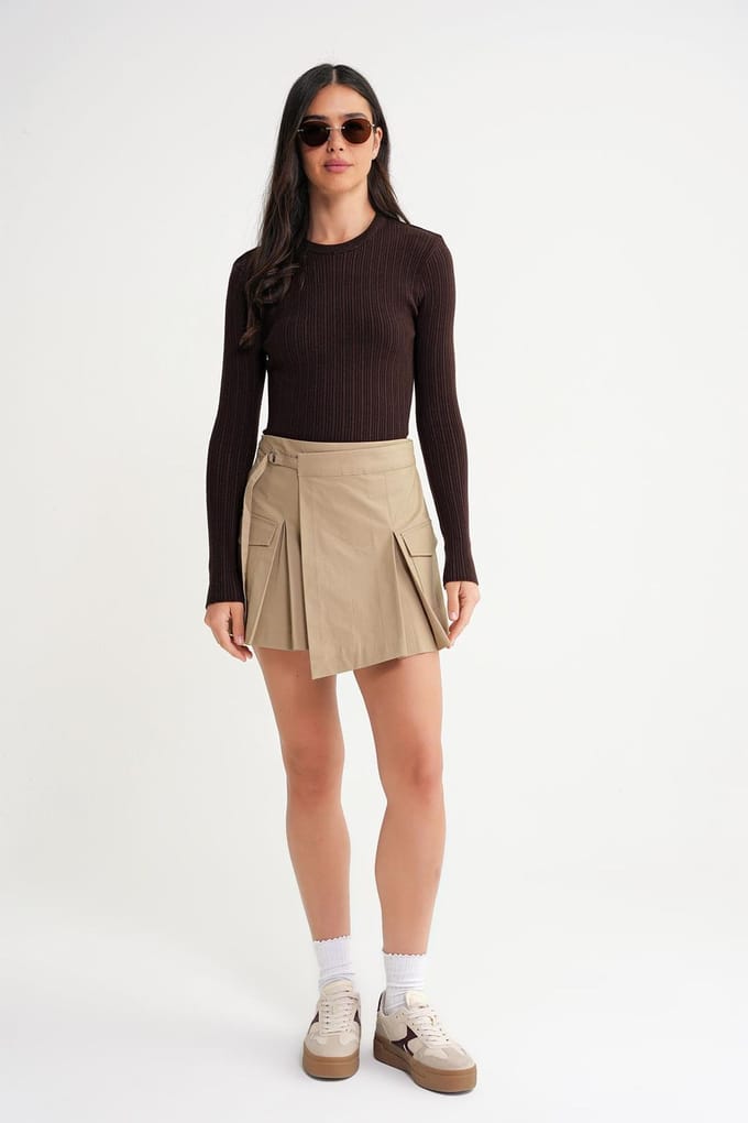 Zachte Textuur Geverfde Fitted Top